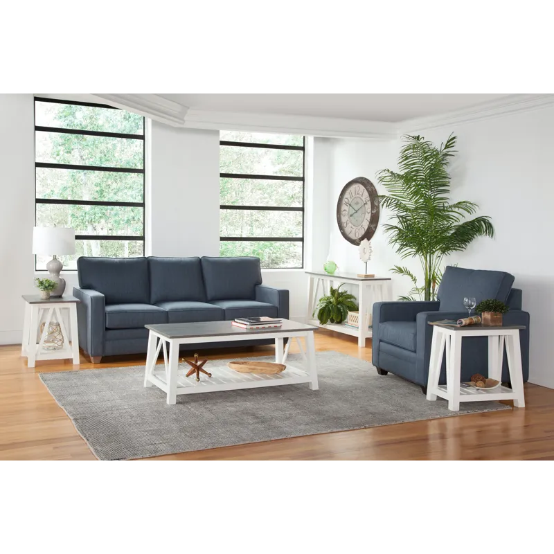 Home Accents - Surrey End Table in Hather Gray and White