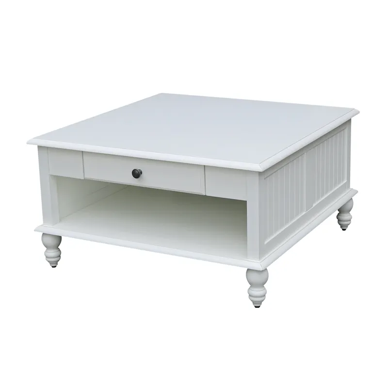 Square Coffee Table in Beach White