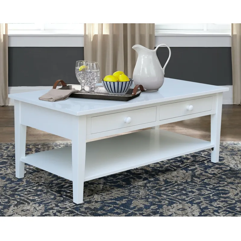Destinations Collection - Spencer Coffee Table in Pure White