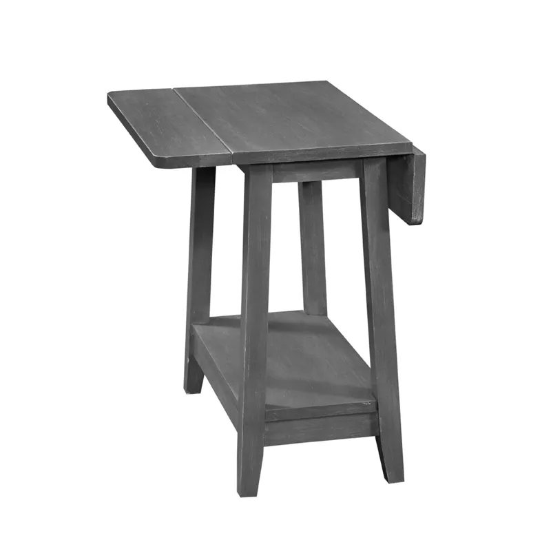 Destinations Collection - Drop Leaf Side Table in Heather Gray