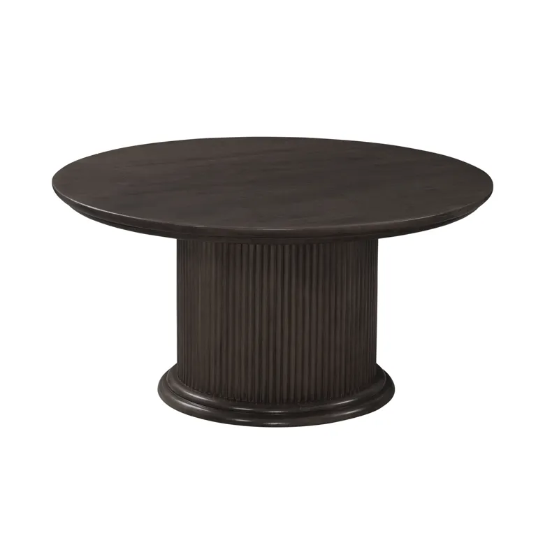Home Accents - Haven Round Coffee Tabletop and Base in Coal