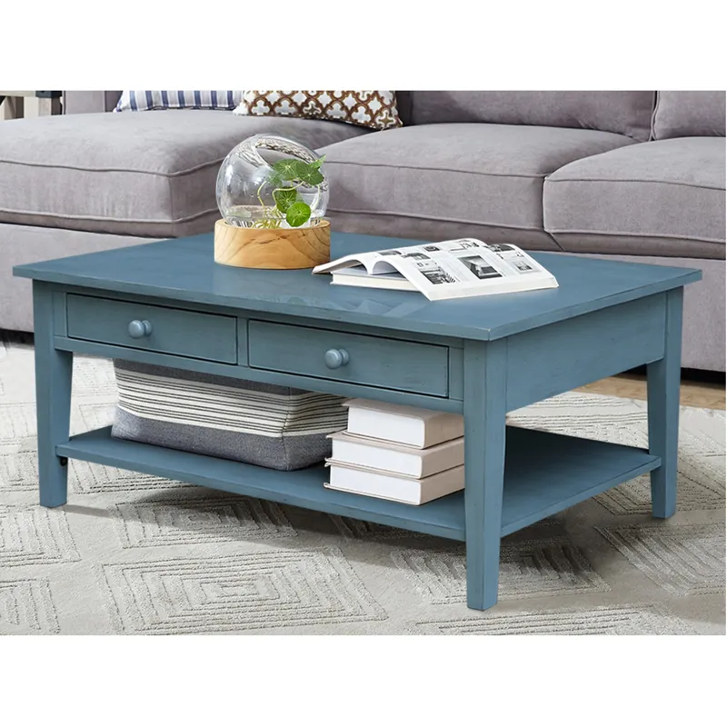 Destinations Collection - Spencer Coffee Table in Ocean Blue