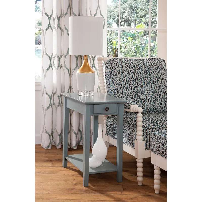 Destinations Collection - Narrow End Table in Ocean Blue