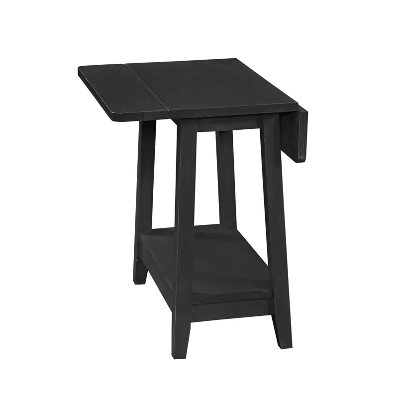 Destinations Collection - Drop Leaf Side Table in Black