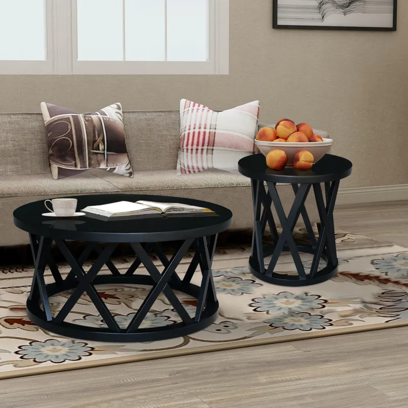 Destinations Collection - Ceylon Round Coffee Table in Black