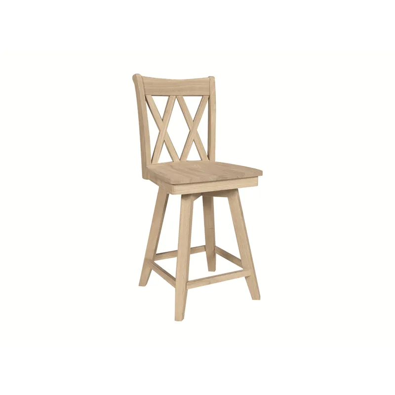 24'' XX Back Swivel Counter Stool