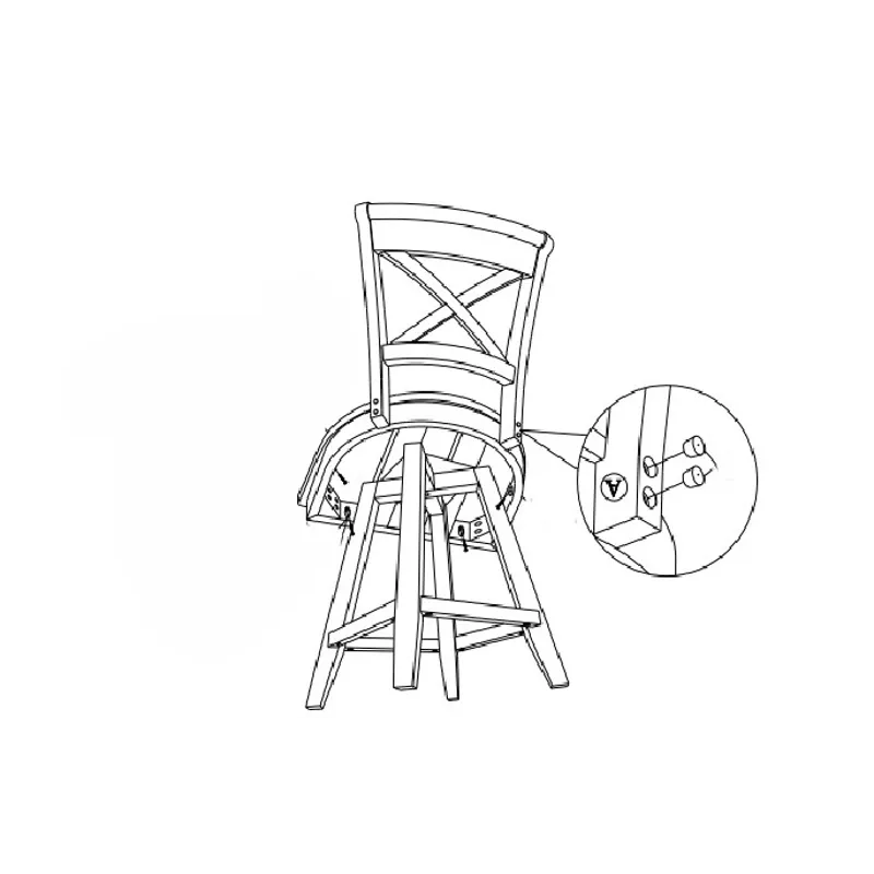 24" Charlotte Counter Swivel Stool