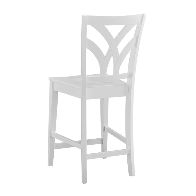 Hampton Collection - Palm Stool in Pure White