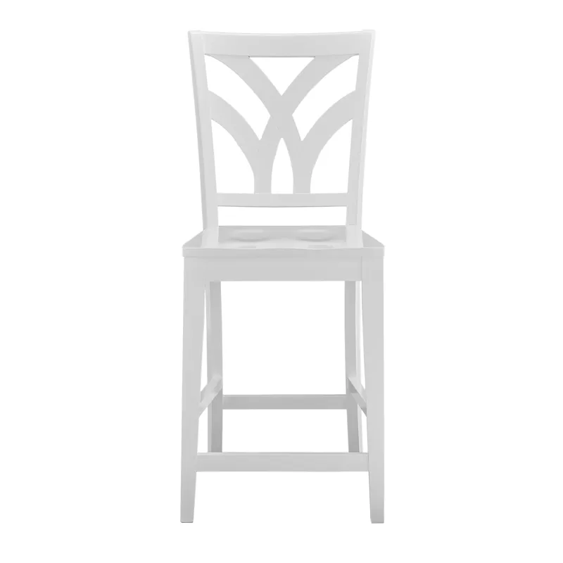 Hampton Collection - Palm Stool in Pure White
