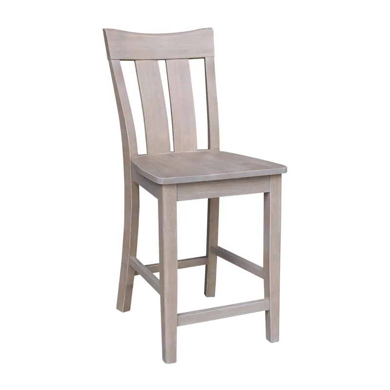 Cosmopolitan Collection - 24'' Ava Stool in Taupe Gray