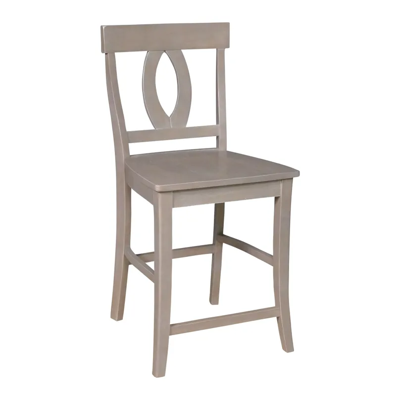 Cosmopolitan Collection - 24" Verona Stool in Taupe Gray