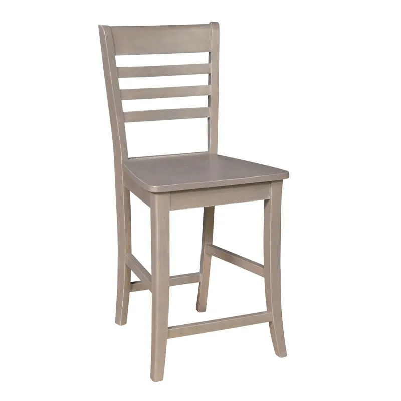 Cosmopolitan Collection - 24" Roma Stool in Taupe Gray