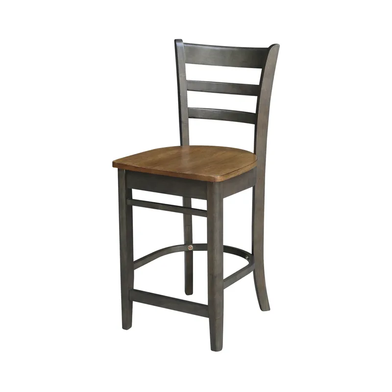 Dining Essentials - Emily Stool in Hickory & Coal