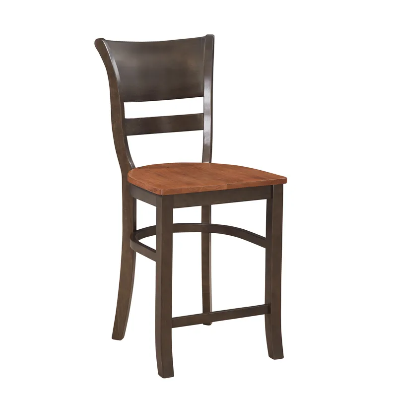 Westwood - 24" Brandy Stool in Coal and Borubon Oak