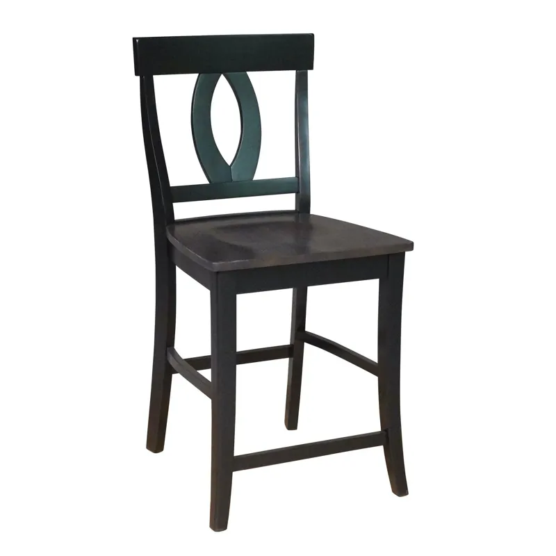 Cosmopolitan Collection - 24" Verona Stool in Coal & Black