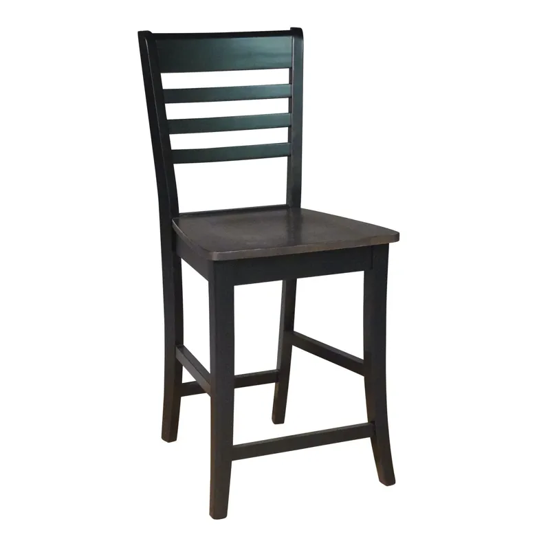 Cosmopolitan Collection - Roma Stool in Coal & Black
