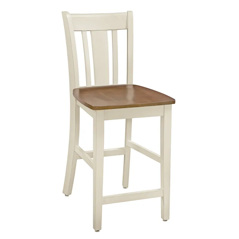 Dining Essentials - 24" San Remo Counter Stool in Hickory and Shell