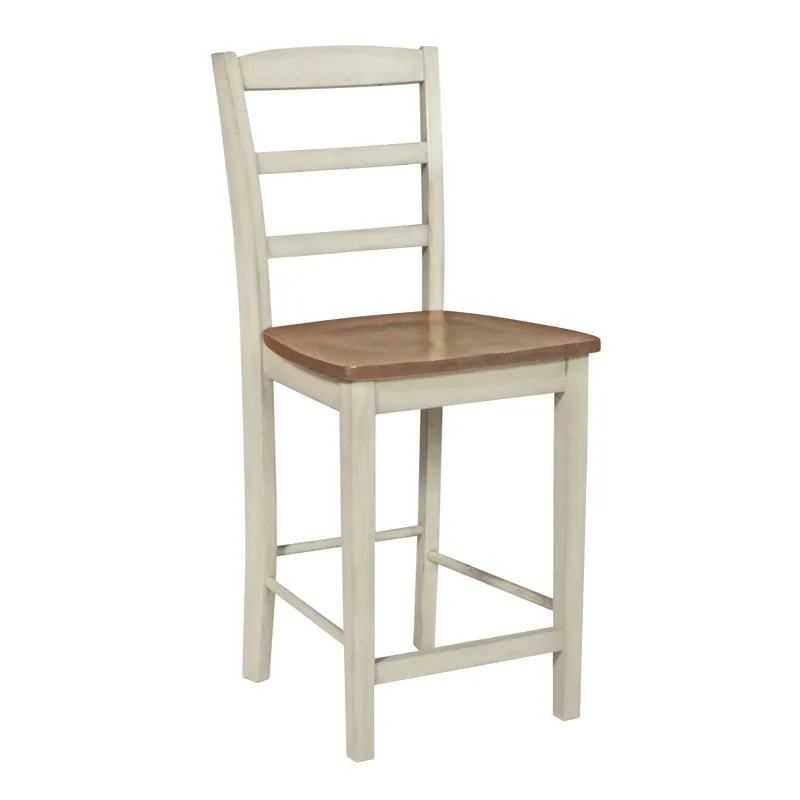 Dining Essentials - 24" Madrid Counter Stool in Hickory and Shell
