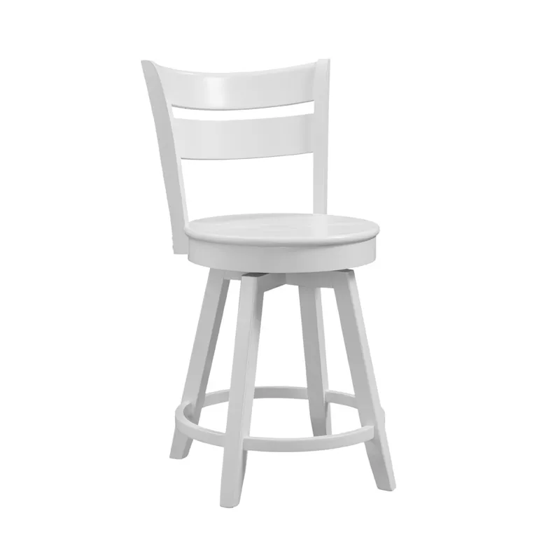 Hampton Collection - Sara Swivel Stool in Pure White