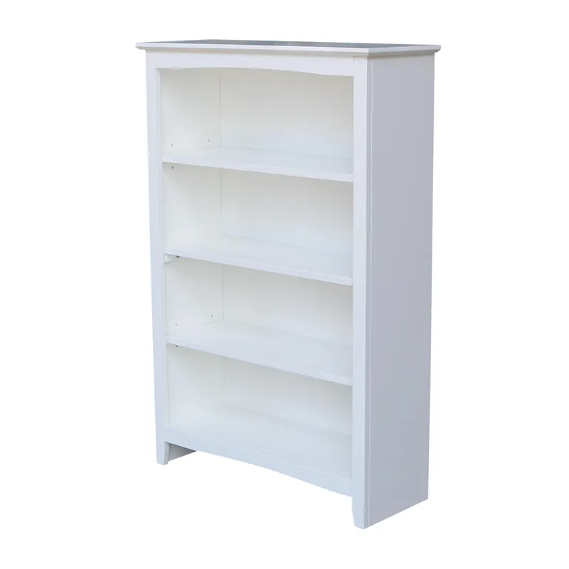Tykes Collection -  48'' Shaker Bookcase in Pure White
