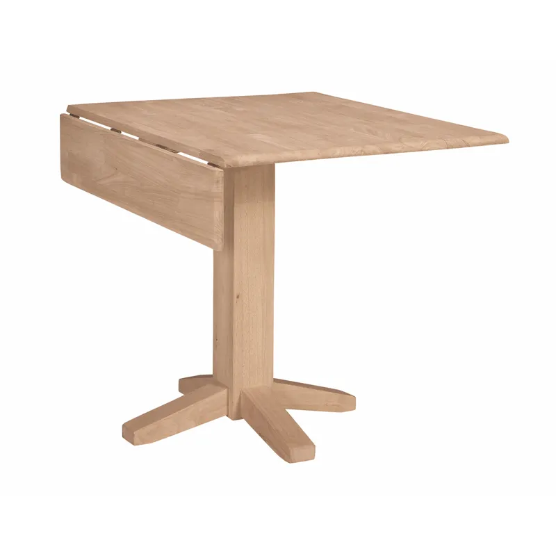 Square Drop Leaf Pedestal Table