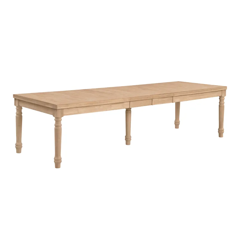 Farmhouse Large Extension Table Top w/ Turned Legs (Set of 5)