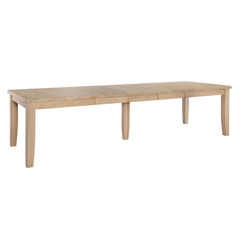 Farmhouse Large Extension Table Top w/ Shaker Legs (Set of 5)