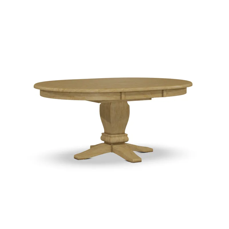 Build Your Own Pedestal Table w/ 48" x 66" Butterfly Leaf Extension Tabletop w/Half Bullnose Edge