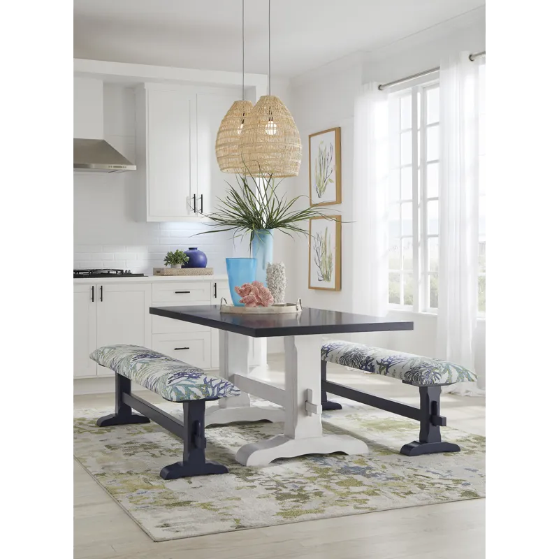 Trestle Solid Table Top w/ Trestle Table Base