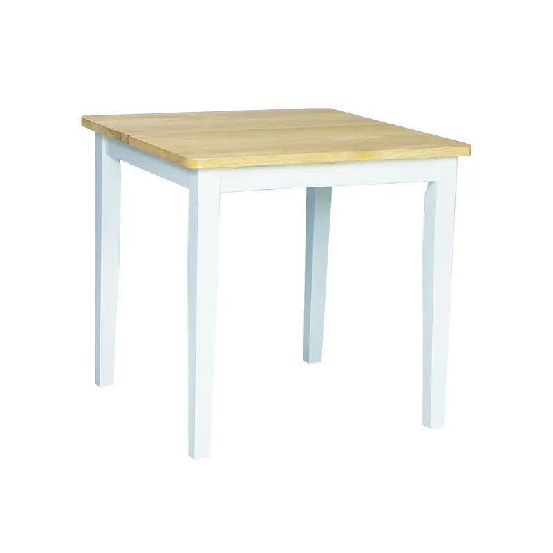 Dining Essentials - Square Table in White & Natural