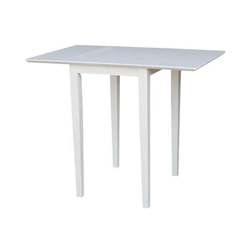 Dining Essentials - Small Drop Leaf Leg Table in White