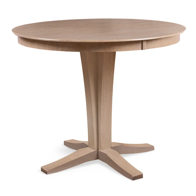 Cosmopolitan Collection - 48" Sienna Round Solid Top w/ 36" Verona Pedestal in Taupe Gray