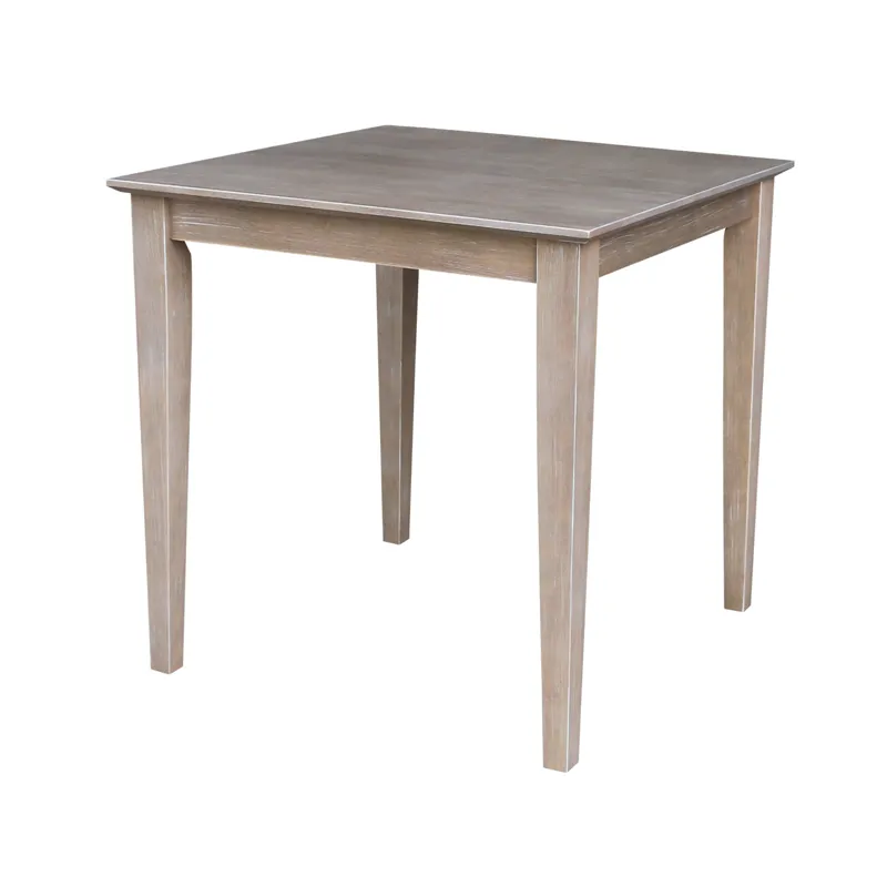 Dining Essentials - 30'' Square Table Top w/ 30'' Shaker Legs in Taupe Gray