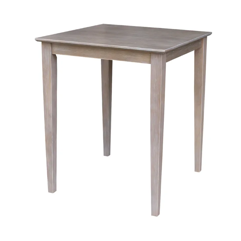Dining Essentials - 30'' Square Table Top w/ 36'' Shaker Legs in Taupe Gray