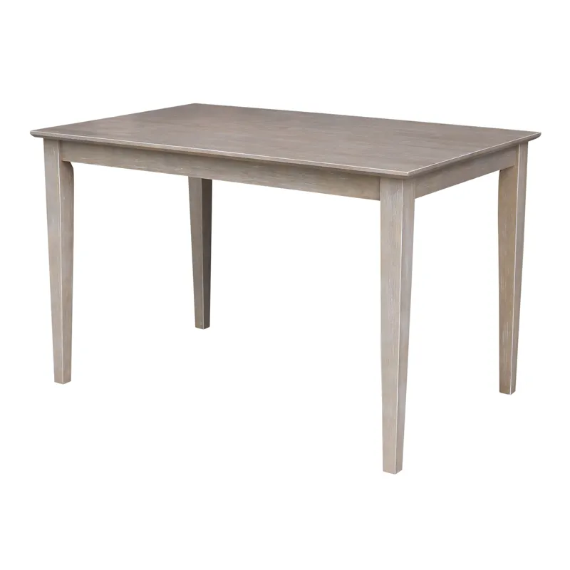 Dining Essentials - 30x48'' Square Table w/ 30'' Shaker Legs in Taupe Gray