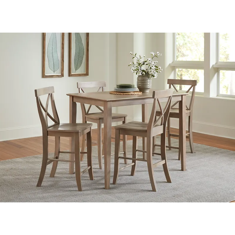 Dining Essentials - X-Back Stool in Taupe Gray