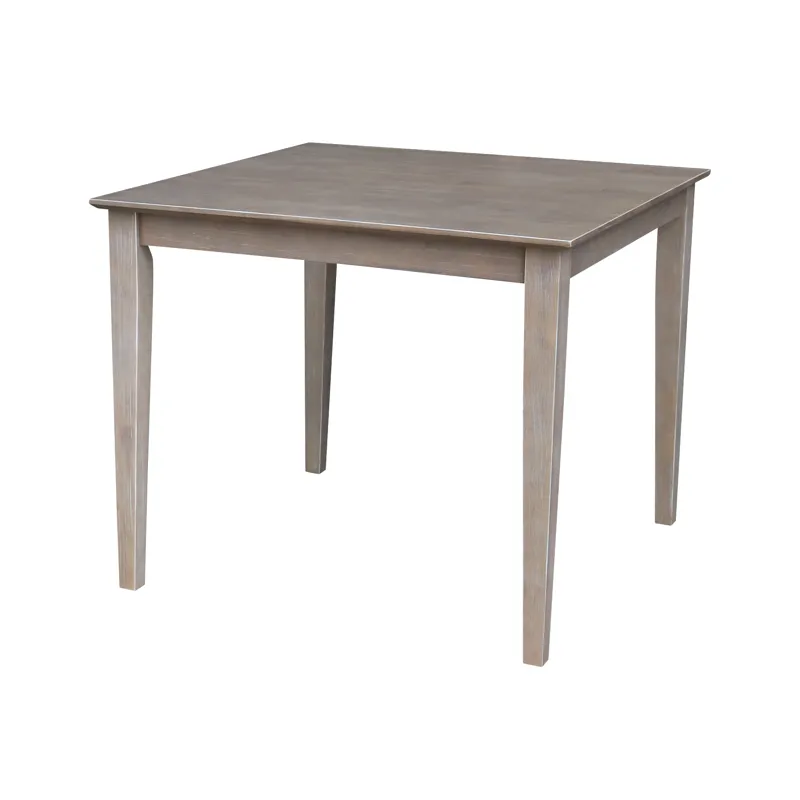 Dining Essentials - 36'' Square Table Top w/ 30'' Shaker Legs in Taupe Gray
