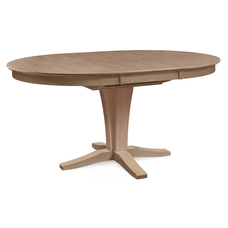 Cosmopolitan Collection - 48" x 66" Ext Top w/30"H Verona Pedestal in Taupe Gray