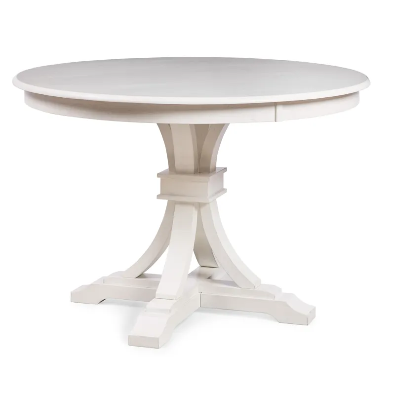 Hampton Collection - 48" Round Solid Top w/36" Flair Pedestal Base in Chalk