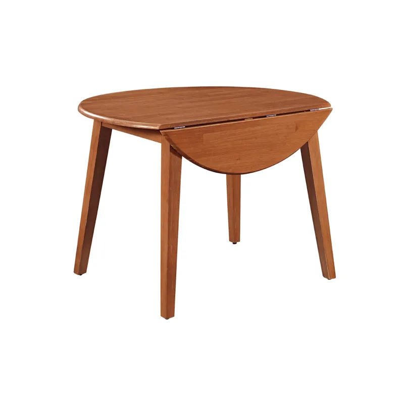 Dining Essentials - 42" Round Drop Leaf Table in Bourbon Oak