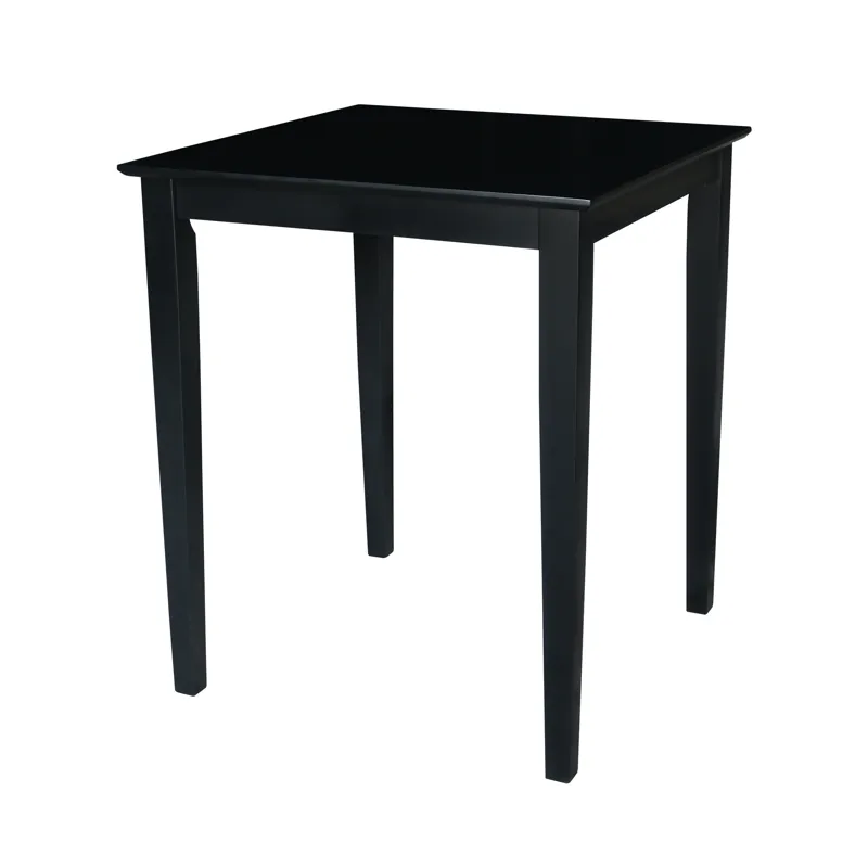 Dining Essentials - 30'' Square Table w/ 36''H Shaker Legs in Black