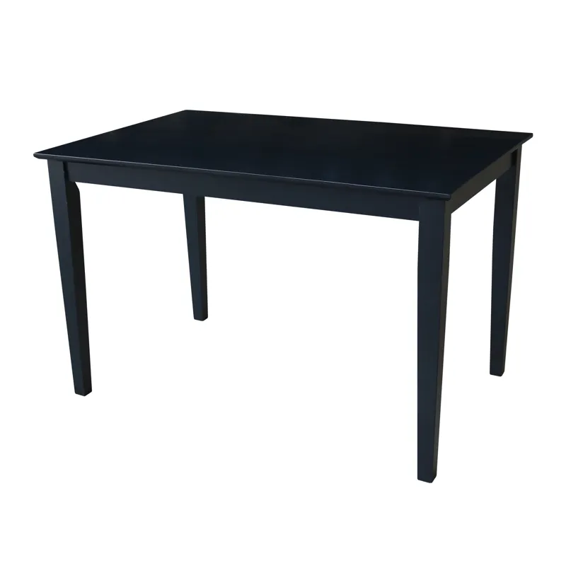 Dining Essentials - 30x48'' Square Table w/ 30'' Shaker Legs in Black
