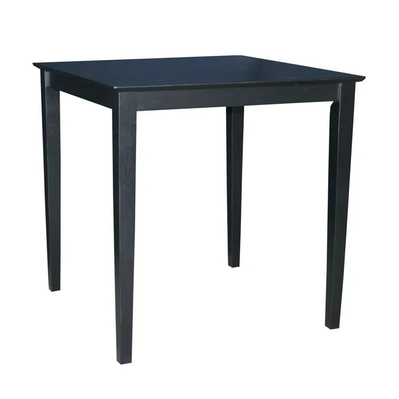 Dining Essentials - 36'' Square Table w/ 36'' Shaker Legs in Black