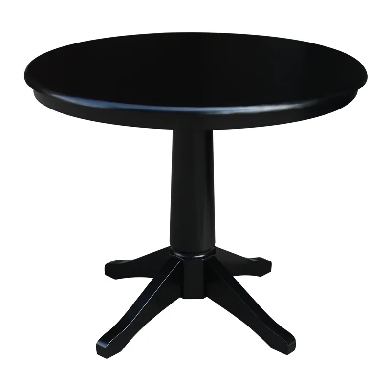 Dining Essentials - 36'' Round Table Top w/30"H Transitional Pedestal in Black