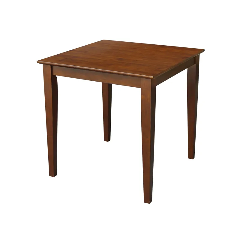 Dining Essentials - 30'' Square Table Top w/ 30'' Shaker Legs in Espresso