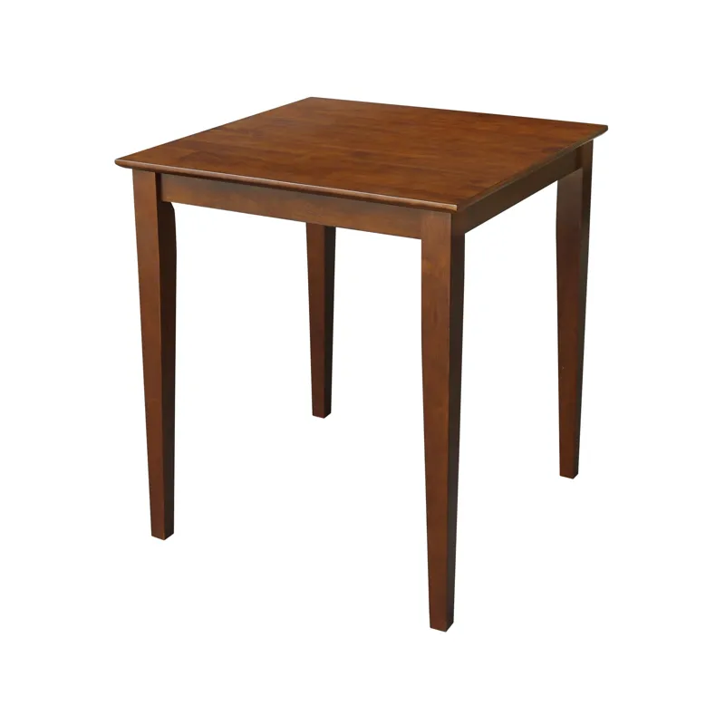 Dining Essentials - 30'' Square Table Top w/ 36''H Shaker Legs in Espresso