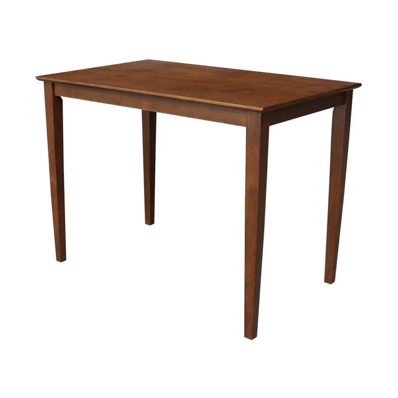 Dining Essentials - 30x48'' Square Table Top w/ 36''H Shaker Legs in Espresso