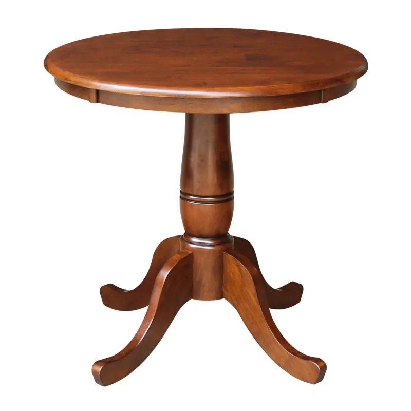 Dining Essentials- 30'' Round Table Top w/30" Traditional Pedestal in Espresso