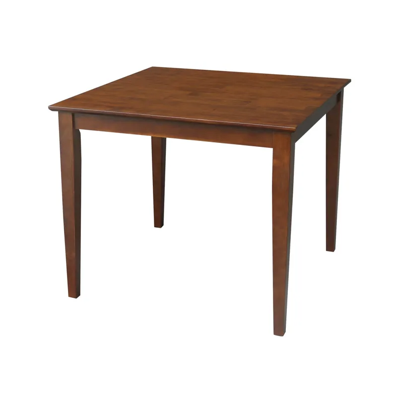Dining Essentials - 36'' Square Table Top w/ 30''H Shaker Legs in Espresso