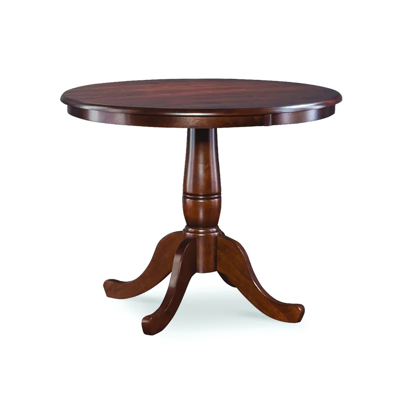 Dining Essentials - 36'' Round Table Top w/30"H Traditional Pedestal in Espresso